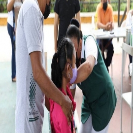 Nueva etapa de vacunación para menores entre 5 y 11 años se realizará, del 8 al 12 de agosto, en 21 municipios de Yucatán