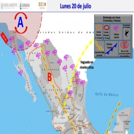 Clima hoy para Cancún y Quintana Roo 20 de julio de 2020