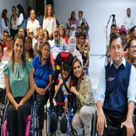 Mara Lezama entrega sillas de ruedas y apoyos funcionales