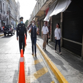 Con las nuevas acciones de movilidad urbana en el Centro Histórico, el Ayuntamiento favorece el tránsito de peatones y el respeto a la sana distancia