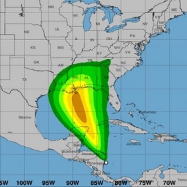 Trayectoria de la tormenta tropical Nate